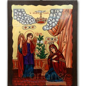 Ευαγγελισμός της Παναγίας, Τήνου, Εικόνα Μεταξοτυπίας, Ηagiographies by silkscreens